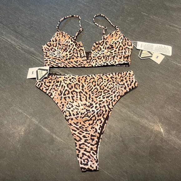 NWT! RVCA Meow Java bikini size small - Picture 2 of 6